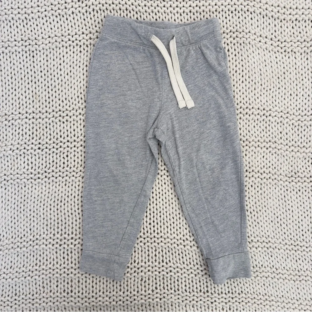 Old Navy Unisex Adjustable Waist Jersey Gray Joggers Toddler 2T